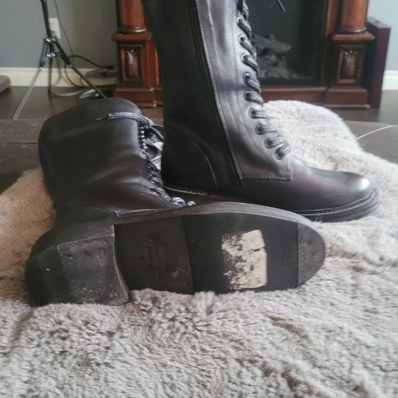 Vintage Foundry - Women's Size 7 Black Knee High Combat Boot - Picture 2 of 2